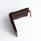 Портмоне мужское на магните, отдел для карт, купюр, коричневый - Фото 3