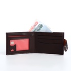 Портмоне мужское на магните, отдел для карт, купюр, коричневый - Фото 2
