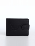 Портмоне мужское «Орёл», на кнопке, отдел для карт, монет, чёрное - Фото 5