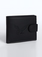 Портмоне мужское «Орёл», на кнопке, отдел для карт, монет, чёрное - Фото 7