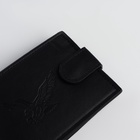 Портмоне мужское на кнопке, отдел для карт, монет, чёрное - Фото 4