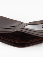 Портмоне мужское «Орёл», на кнопке, два отделения, коричневое - Фото 3