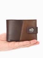 Портмоне мужское на магните, отдел для карт, монет, цвет коричневый - Фото 7