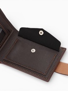 Портмоне мужское на магните, отдел для карт, монет, цвет коричневый - Фото 2