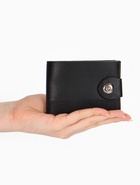 Портмоне мужское «Бадр», на кнопке, отдел для карт, монет, чёрное - Фото 8