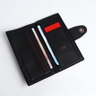 Портмоне мужское «Кайс», на магните, отдел для карт, монет, чёрное - Фото 3