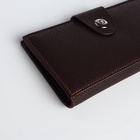 Портмоне мужское «Кайс», на магните, отдел для карт, монет, коричневое - Фото 5
