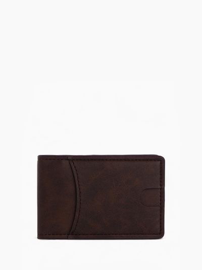 Зажим для купюр, карт, коричневый