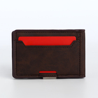 Зажим для купюр, карт, коричневый - Фото 3