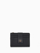 Кошелёк женский на кнопке, 12.5×2×9 см, однотонный, чёрный - Фото 8