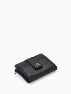 Кошелёк женский на кнопке, 12.5×2×9 см, однотонный, чёрный - Фото 7