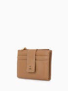 Кошелёк женский на кнопке, 12.5×2×9 см, однотонный, бежевый - Фото 9