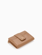 Кошелёк женский на кнопке, 12.5×2×9 см, однотонный, бежевый - Фото 7