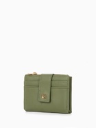 Кошелёк женский на кнопке, 12.5×2×9 см, однотонный, зелёный - Фото 9