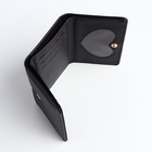 Кошелёк «Цветочек», маленький, для девочки, на кнопке, чёрный - Фото 5