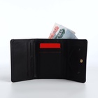 Кошелёк «Цветочек», маленький, для девочки, на кнопке, чёрный - Фото 6