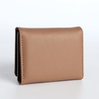 Кошелёк «Цветочек», маленький, для девочки, на кнопке, бежевый - Фото 3