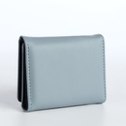 Кошелёк «Цветочек», маленький, для девочки, на кнопке, голубой - Фото 3