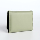 Кошелёк «Цветочек», маленький, для девочки, на кнопке, зелёный - Фото 3