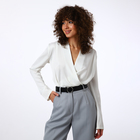 Ремень женский 110×3.5 см, круглая пряжка-затяжка металл, серебристая, чёрный - Фото 7