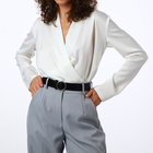 Ремень женский 110×3.5 см, круглая пряжка-затяжка металл, серебристая, чёрный - Фото 2