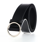 Ремень женский 110×3.5 см, круглая пряжка-затяжка металл, серебристая, чёрный - Фото 5