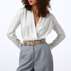 Ремень женский с винтом, 110×3 см, классическая пряжка в ремня, бежевый - Фото 4