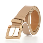 Ремень женский с винтом, 110×3 см, классическая пряжка в ремня, бежевый - Фото 3