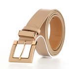 Ремень женский с винтом, 110×3 см, классическая пряжка в ремня, бежевый - Фото 6