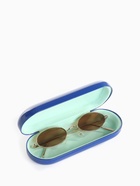 Футляр для очков на хлопушке, однотонный, размер 16×6×3.5 см, синий - Фото 4