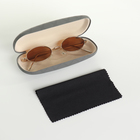 Футляр для очков на хлопушке, в клетку, размер 16×6×3 см, серый - Фото 2