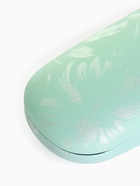 Футляр для очков на хлопушке, с цветочным принтом, размер 16×6×3 см, зелёный - Фото 3