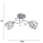 Люстра "Адайн" 2х40Вт Е27 Хром МОДЕЛЬ: 2612371 - фото 25354560