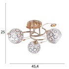 Люстра "Эбби" 3х40Вт Е27 Золото МОДЕЛЬ: 2612374 - фото 25390944