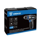 Дрель-шуруповерт DEKO DKCD12V PRO, съемный патрон, 12 В, 2х1.5 Ач, кейс, оснастка 13 шт. - Фото 6