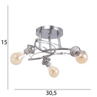 Люстра "Баффи" БП 3х40Вт Е27 Хром МОДЕЛЬ: 2751100 - фото 26423609
