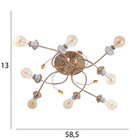 Люстра «Бриана», БП, 8×40 Вт Е27, золото, МОДЕЛЬ: 2800087 - фото 26423627