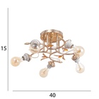 Люстра «Жаннета», БП, 5×40 Вт Е27, золото, МОДЕЛЬ: 2800064 10662011
