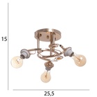 Люстра «Арьян», БП, 3×40 Вт Е27, золото, МОДЕЛЬ: 2800084 - фото 26423789