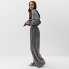 Костюм женский (толстовка и брюки) KAFTAN Plushy р. 48-50, серый 10610193 - фото 13290727