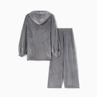 Костюм женский (толстовка и брюки) KAFTAN Plushy р. 48-50, серый 10610193 - фото 13290738