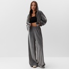 Костюм женский (толстовка и брюки) KAFTAN Plushy р. 48-50, серый 10610193 - фото 13290728