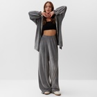 Костюм женский (толстовка и брюки) KAFTAN Plushy р. 48-50, серый 10610193 - фото 13290729