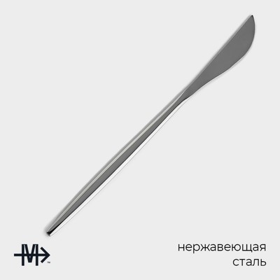 Набор ножей столовых Magistro «Блинк», длина 22.4 см, набор 6 шт., нержавеющая сталь, серебристый