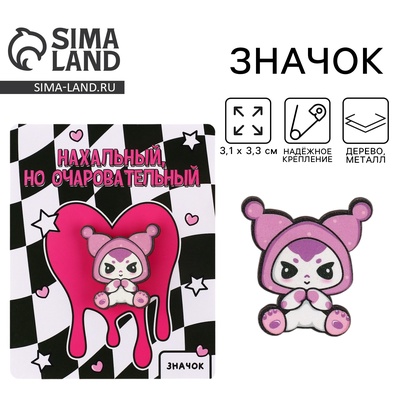 Значок флуоресцентный Cheeky, 3.1×3.3 см