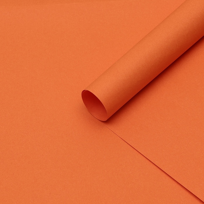 Бумага упаковочная крафт «Оранжевый», 50×70 см - Фото 1