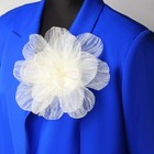 Брошь текстильная «Цветок» объемный, невесомый, белая - Фото 3