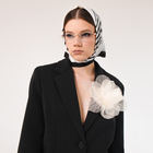 Брошь текстильная «Цветок» объемный, невесомый, белая - Фото 5