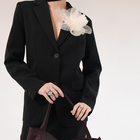 Брошь текстильная «Цветок» объемный, невесомый, белая - Фото 6