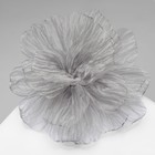 Брошь текстильная «Цветок» объемный, невесомый, серая - Фото 1